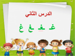 بوربوينت درس حرف الغين مادة لغتي الصف الأول الابتدائي