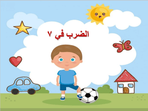 بوربوينت درس الضرب في 7 مادة الرياضيات الصف الثالث الابتدائي