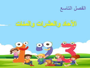 بوربوينت درس الآحاد والعشرات والمئات مادة الرياضيات الصف الثاني الابتدائي