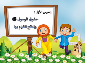 بوربوينت درس حقوق الرسول ونتائج القيام بها مادة التوحيد الصف السادس الابتدائي