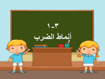 بوربوينت درس أنماط الضرب مادة الرياضيات للصف الخامس الابتدائي